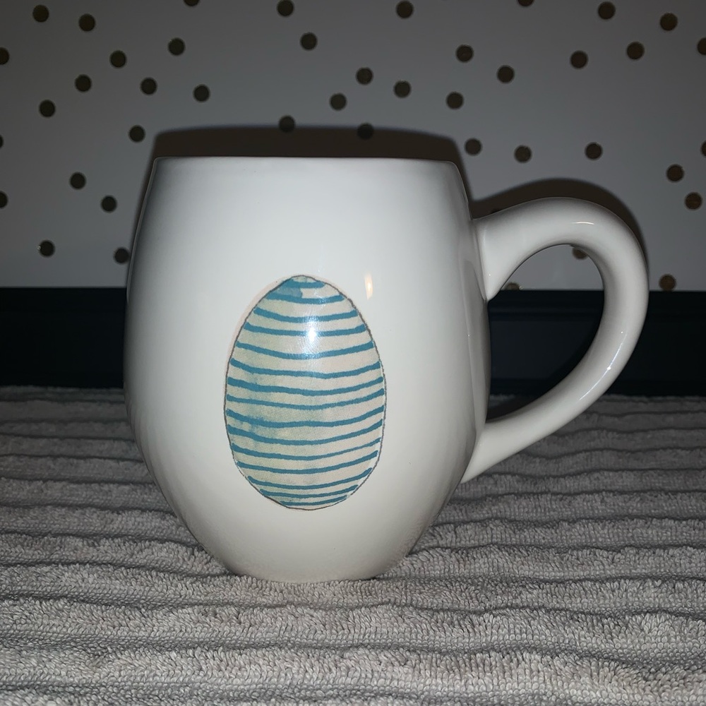 Rae Dunn Artisan Collection by Magenta HAPPY EASTER Ceramic Mug Blue White